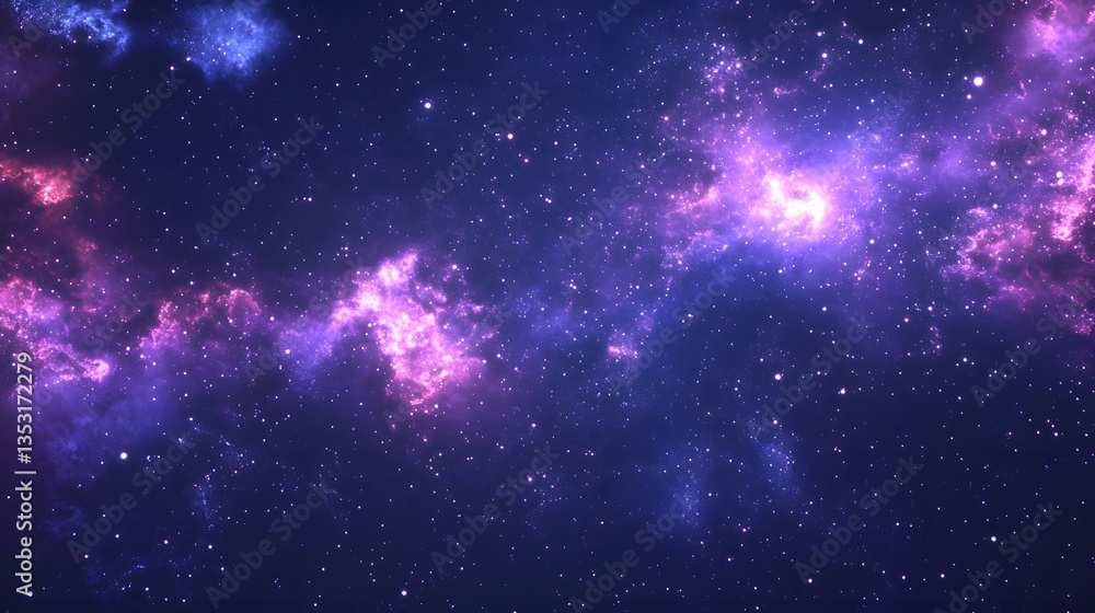 Obraz premium Seamless Loop Galaxy Exploration in Outer Space for Astronomical Projects