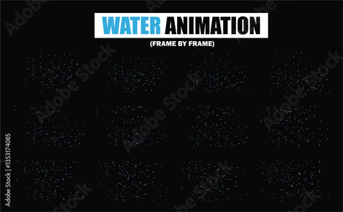 animation sprite sheet of water splash, liquid splashes, dripping water, ripples animation, fountain water fall animation, liquid water explosion, sprite sheet of water, splash effect