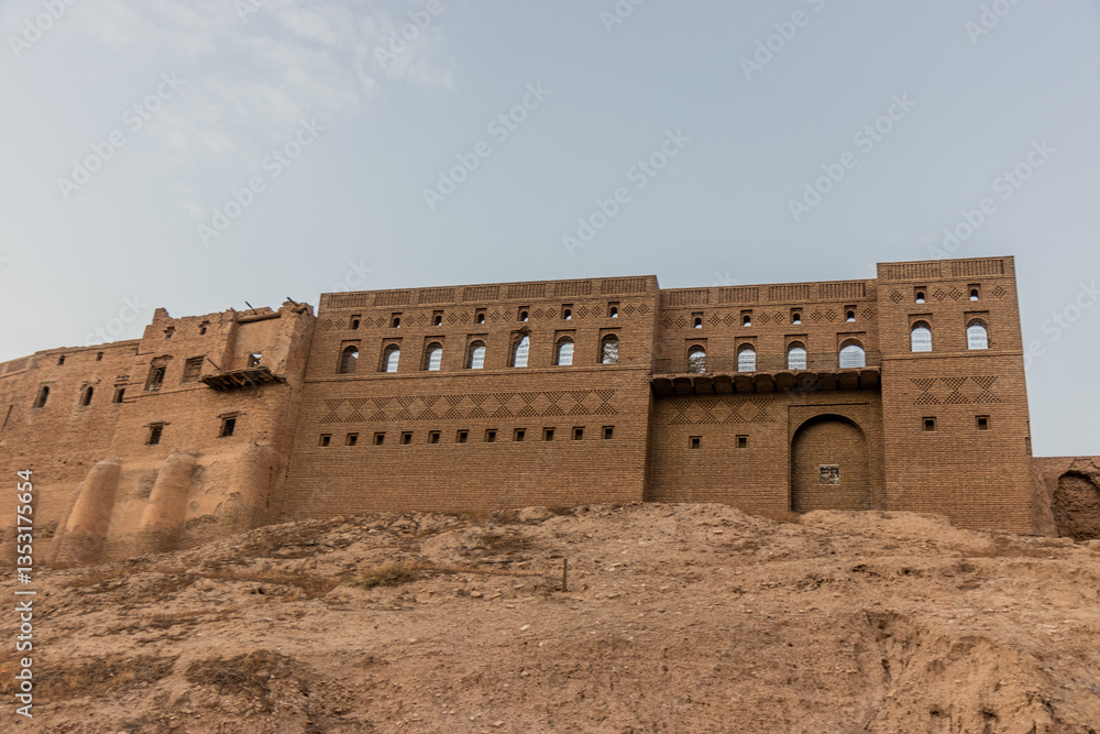 Fototapeta premium Walls of the citadel in Erbil (Hawler), Kurdistan Region of Iraq