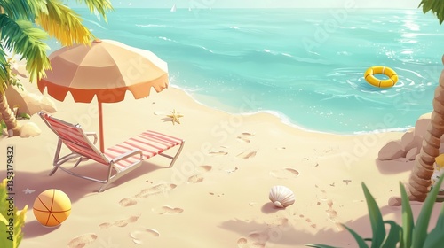 Summer beach background