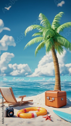 Summer beach background