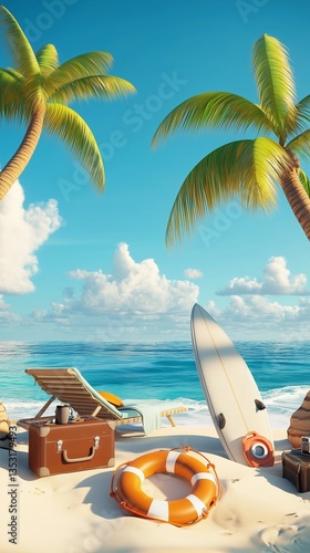 Summer beach background