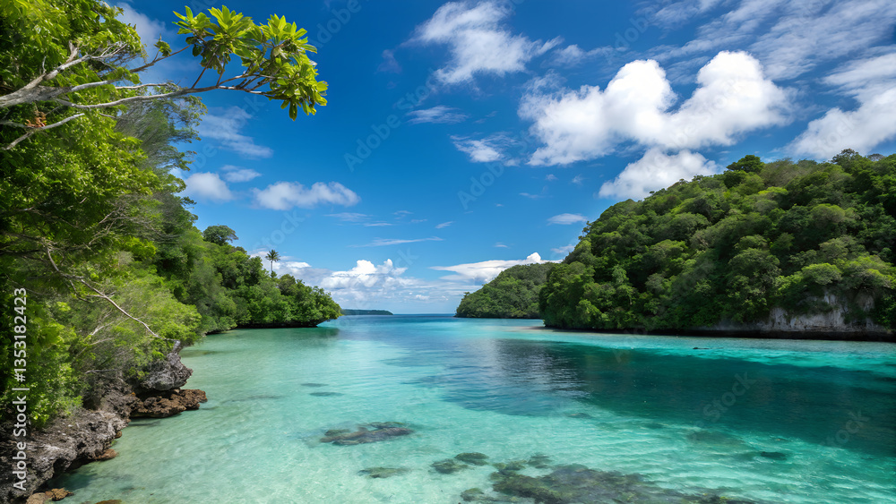 Fototapeta premium Paradise Landscape. 