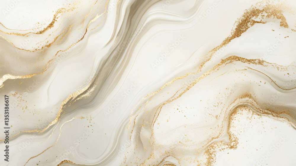 White marble background with golden fluid pattern White marble background with golden fluid pattern