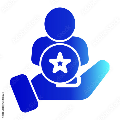 Dignity Icon Solid Gradient Style for Credibility Pack Icon Themes