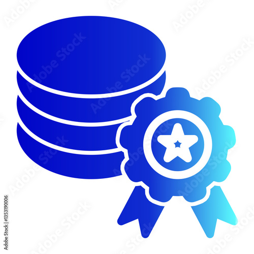 Data Quality Icon Solid Gradient Style for Credibility Pack Icon Themes