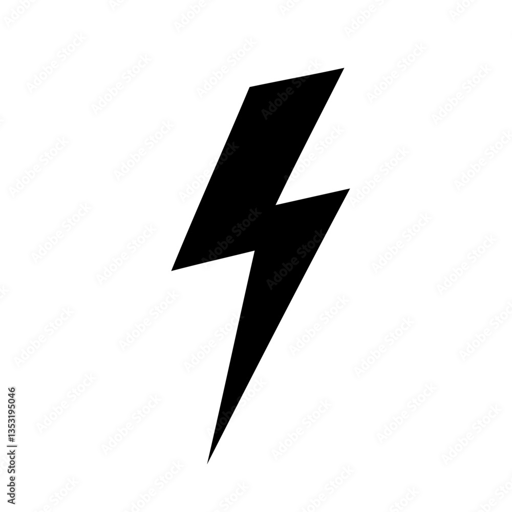 Vector lightning bolt power symbol and energy icon Vector lightning bolt power symbol and energy icon