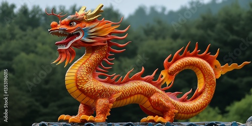 Wallpaper Mural Chinese Dragon Sculpture Outdoors. Torontodigital.ca