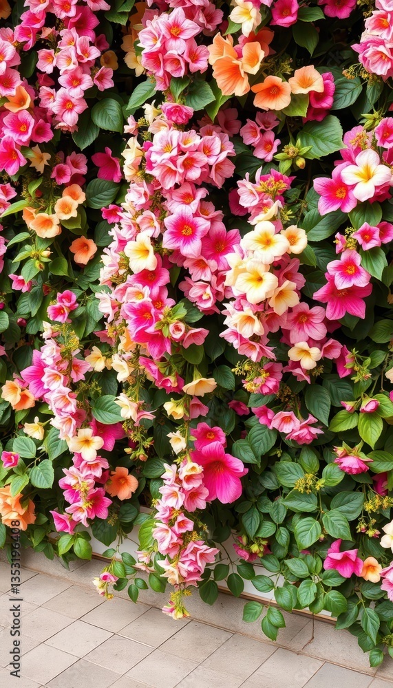 Continuous blooming floral vine border, perfect for design projects, fabric, elegant Continuous blooming floral vine border, perfect for design projects, fabric, elegant