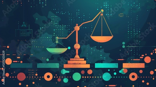 Abstract depiction of direct v indirect taxation their economic impact financial balance scale income tax corporate tax one side VAT sale tax excise duty other representing their role revenue