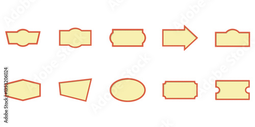 Retro sign board shape for promotion, sale with ligh bulb. Vector isolated.