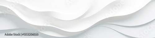 Abstract wavy layers of overlapping white shapes creating a dynamic and sophisticated background,  layers,  artistic