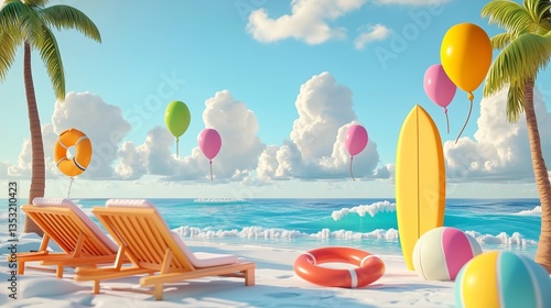 Summer beach background