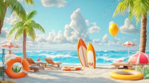 Summer beach background