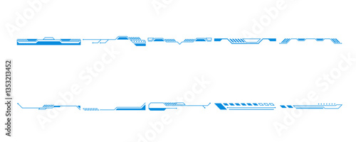Set of futuristic modern footer 