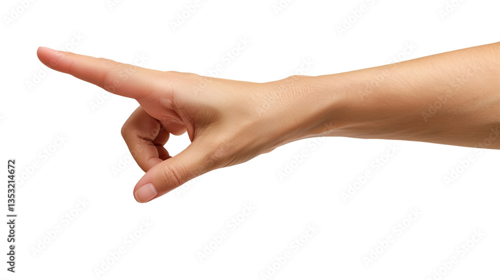 The Guiding Hand: A close-up of a human hand extended, index finger pointing towards an unseen direction, conveying direction and focus. The Guiding Hand: A close-up of a human hand extended, index finger pointing towards an unseen direction, conveying direction and focus.