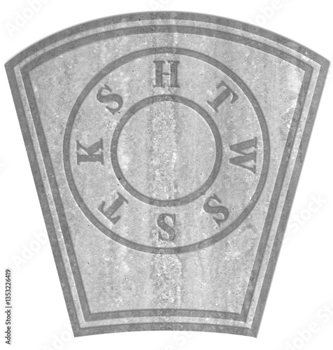 Картината върху платно Freemason York Rite HTWSSTKS Keystone Grey Texture PNG