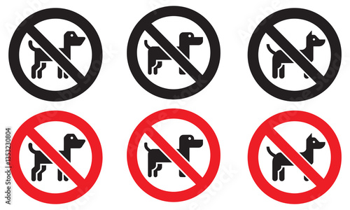 No Dogs Symbol set