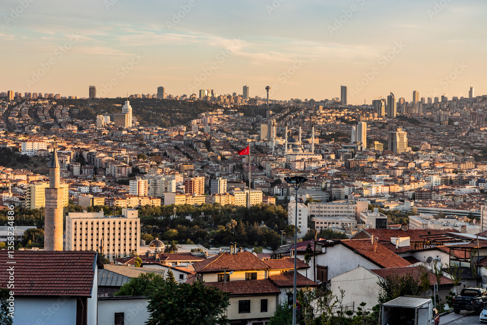 Fototapeta premium Aerial view of Ankara, capital of Turkey