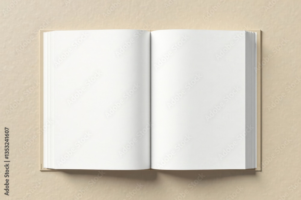 Minimalist vertical photo album mockup with blank pages and empty space, space, flat lay Minimalist vertical photo album mockup with blank pages and empty space, space, flat lay