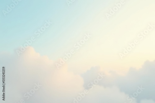 Soft hazy sky with gentle blue mist and subtle gradient tones blending into creamy white background , haze, soft focus