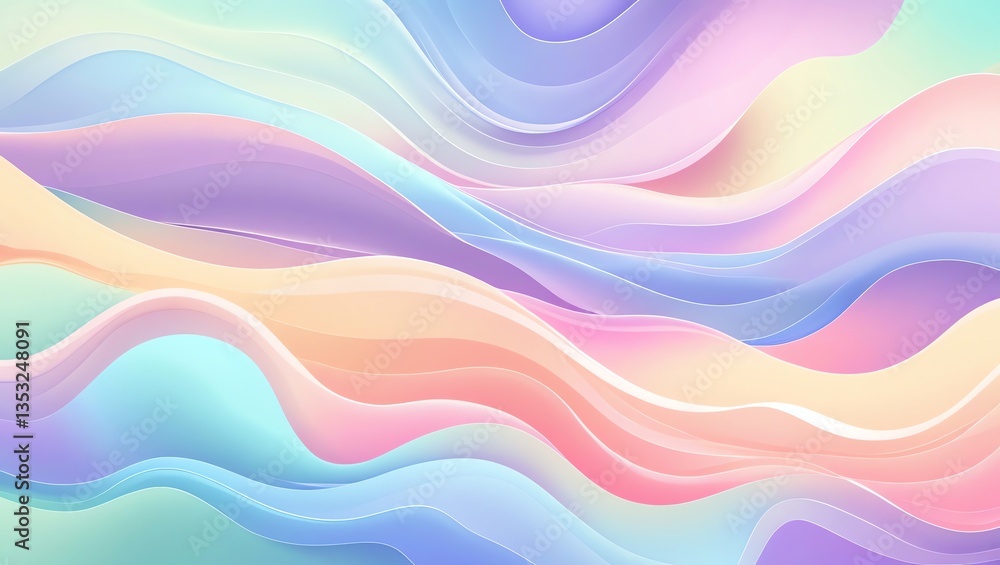 Pastel Wave Abstract Background: Dreamy, Serene, and Colorful Swirls Pastel Wave Abstract Background: Dreamy, Serene, and Colorful Swirls