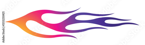 Tribal fire flame race car body side vinyl sticker vector eps art image file. Burning tires and flames sport car decal. Side speed decoration for cars, auto, truck, boat, suv, motorcycle.