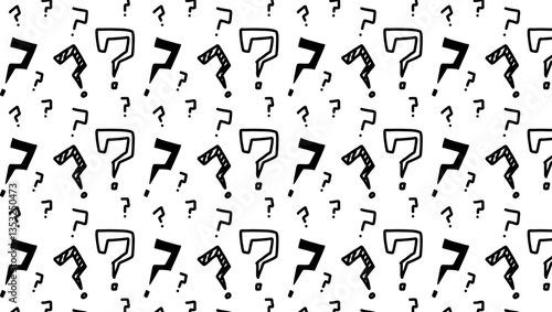 Seamless background illustration with question marks.