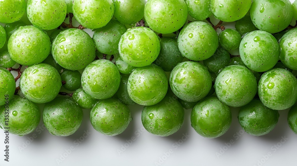 Emerald Gems: A close-up shot revealing the alluring texture of luscious green grapes, presenting their freshness and natural beauty. Emerald Gems: A close-up shot revealing the alluring texture of luscious green grapes, presenting their freshness and natural beauty.