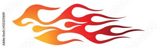 Tribal fire flame race car body side vinyl sticker vector eps art image file. Burning tires and flames sport car decal. Side speed decoration for cars, auto, truck, boat, suv, motorcycle.