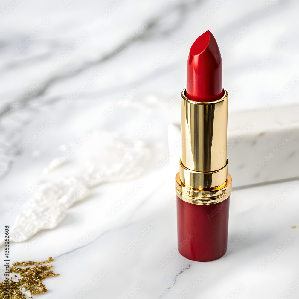 Red lipstick isolated on white background Red lipstick isolated on white background