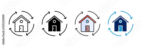 Asset Lifecycle Icon Set Multiple Style Collection