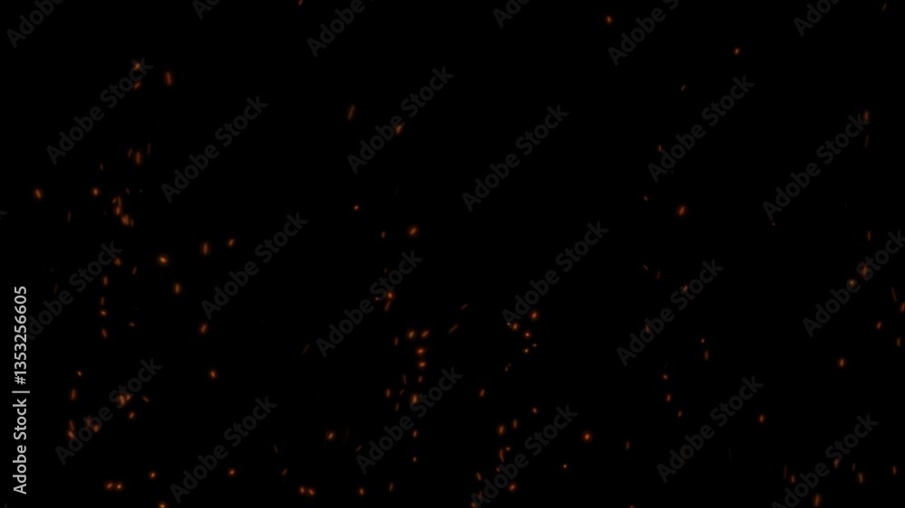Sparkling Fire Sparks loop against a Black Background Sparkling Fire Sparks loop against a Black Background