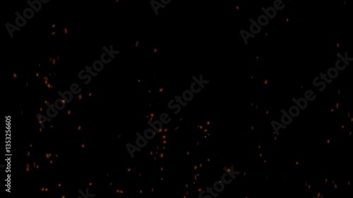 Sparkling Fire Sparks loop against a Black Background