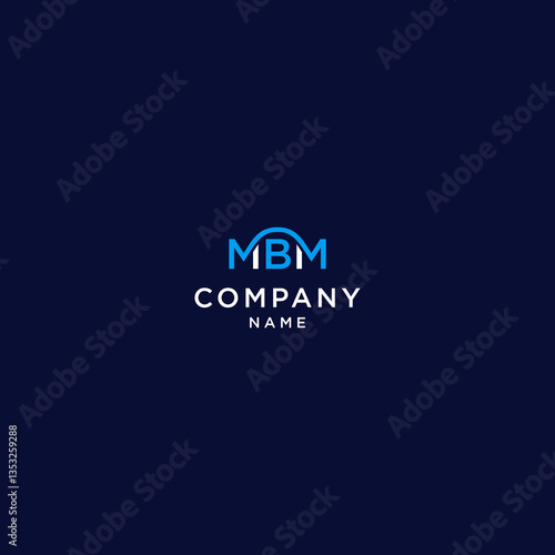 mbm letter logo, with bridge design