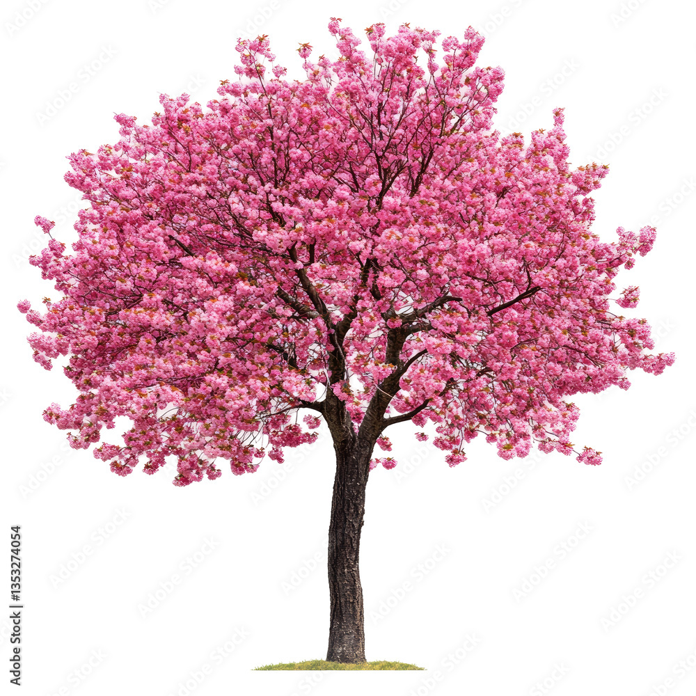 Pink Sakura Tree Blooming PNG: Isolated Cut-Out of Vibrant Cherry Blossoms on transparent background Pink Sakura Tree Blooming PNG: Isolated Cut-Out of Vibrant Cherry Blossoms on transparent background