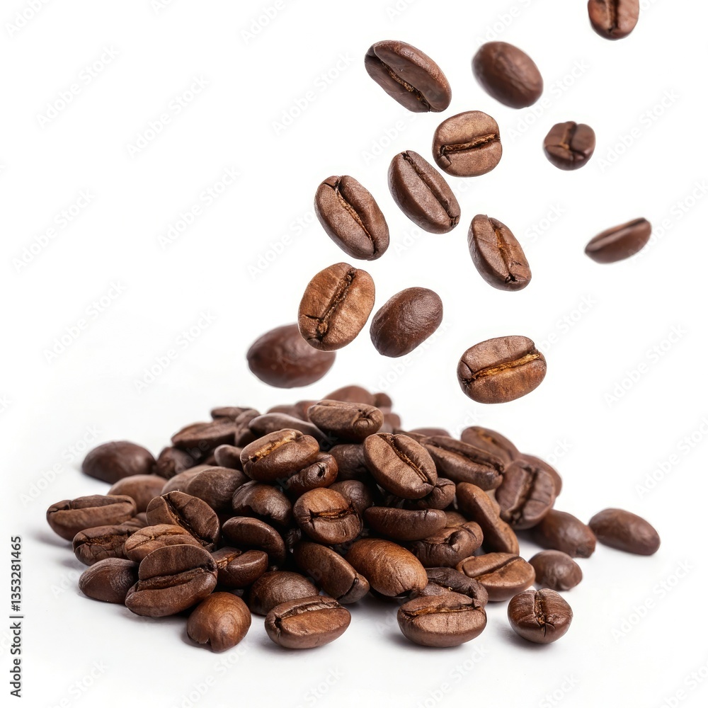 coffee beans on white background coffee beans on white background