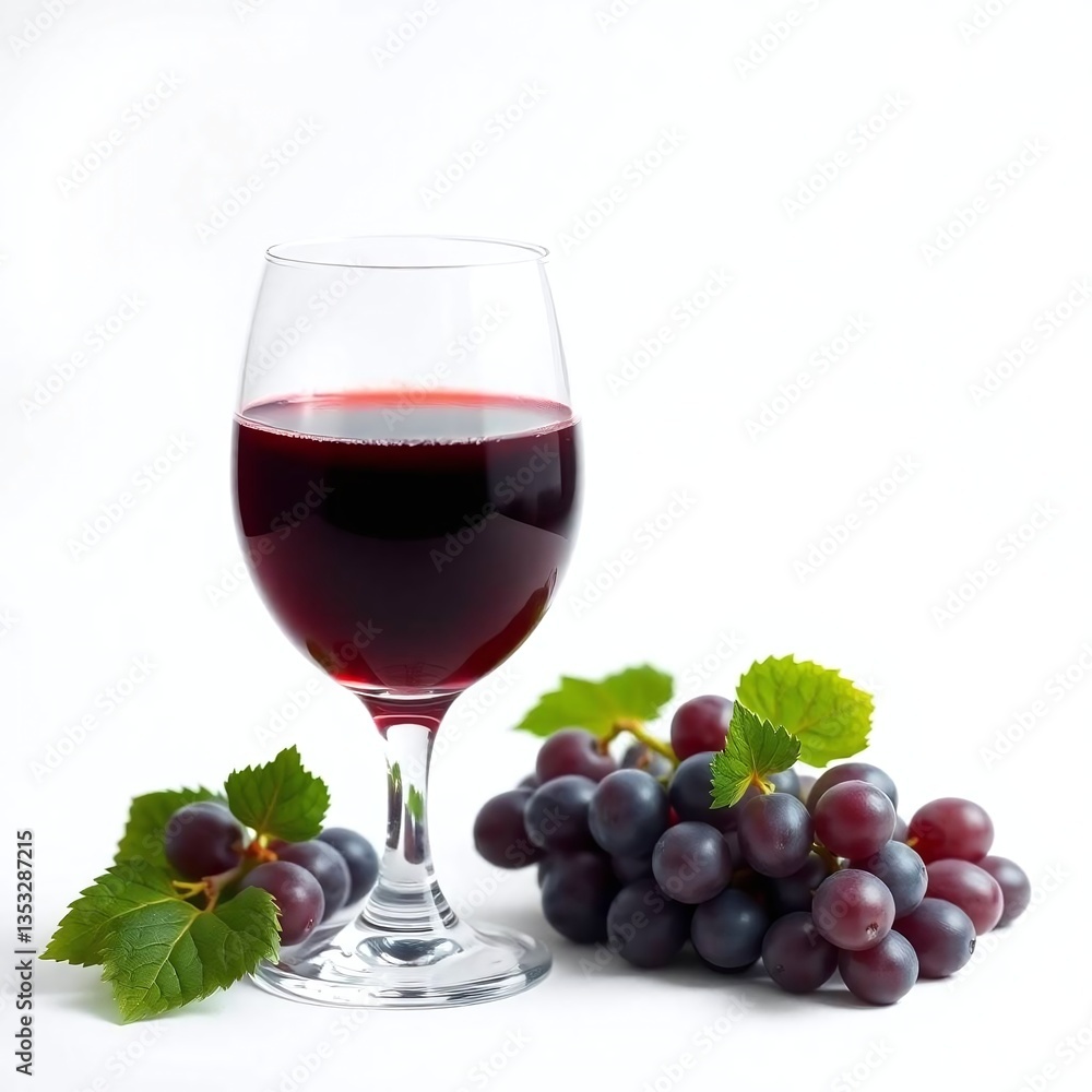 A single glass of grape juice isolated on white. Soft, diffused light casts subtle shadows. A single glass of grape juice isolated on white. Soft, diffused light casts subtle shadows.