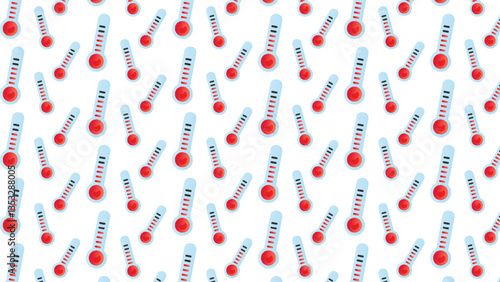 Medical Temperature Pattern - Digital Thermometer Background Design