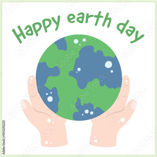 Happy Earth Day, Vector, Hand Drawn