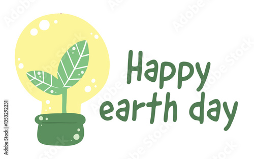 Happy Earth Day, Vector, Hand Drawn