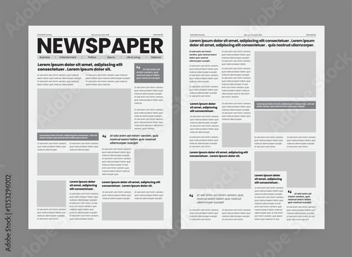 Newspaper, The Daily Newspaper , Vintage Newspaper, Newsletter Design