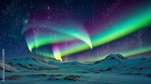 beautiful aurora in the sky