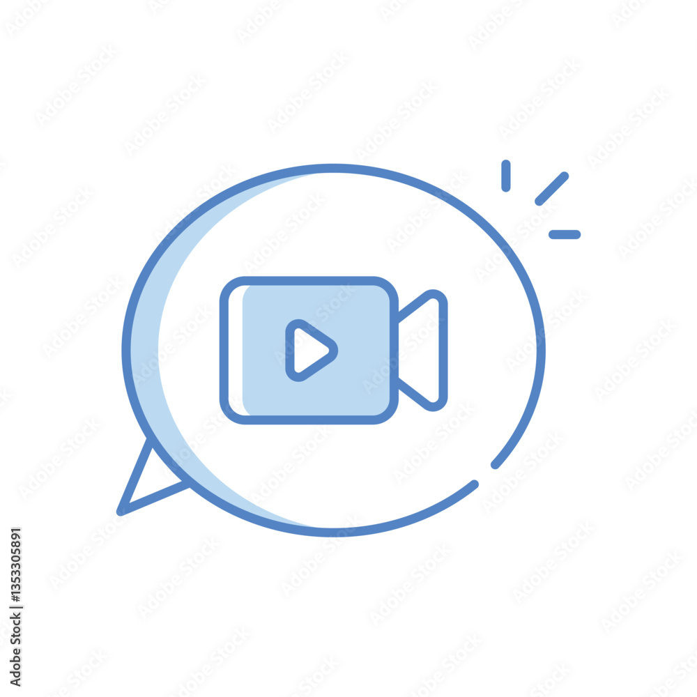 Video Message Vector icon Video Message Vector icon
