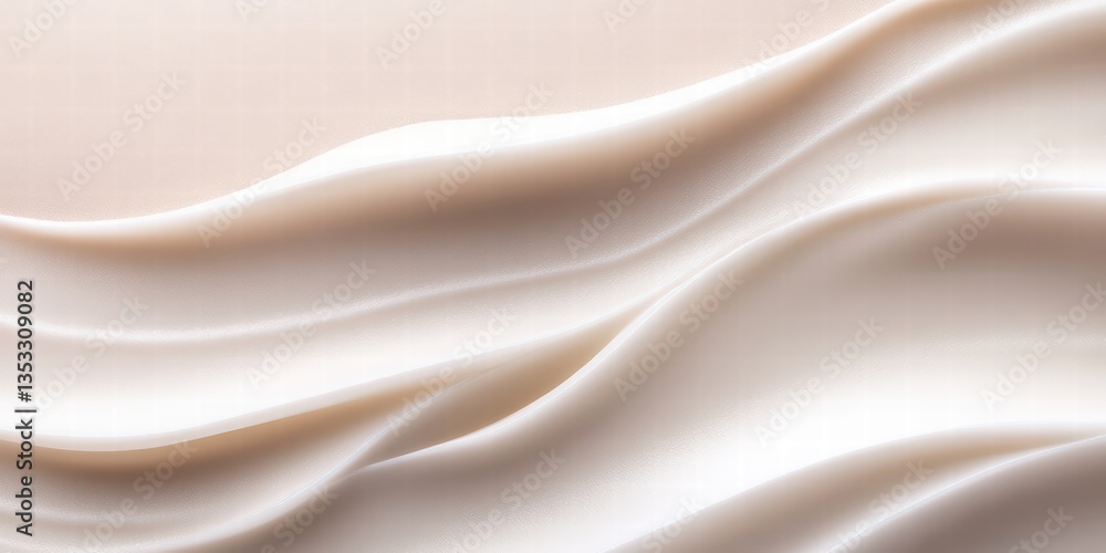 Obraz premium Smooth and Soft Creamy Waves of Elegant Textile Fabric Background