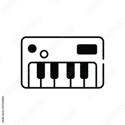 Musical Keyboard Vector icon