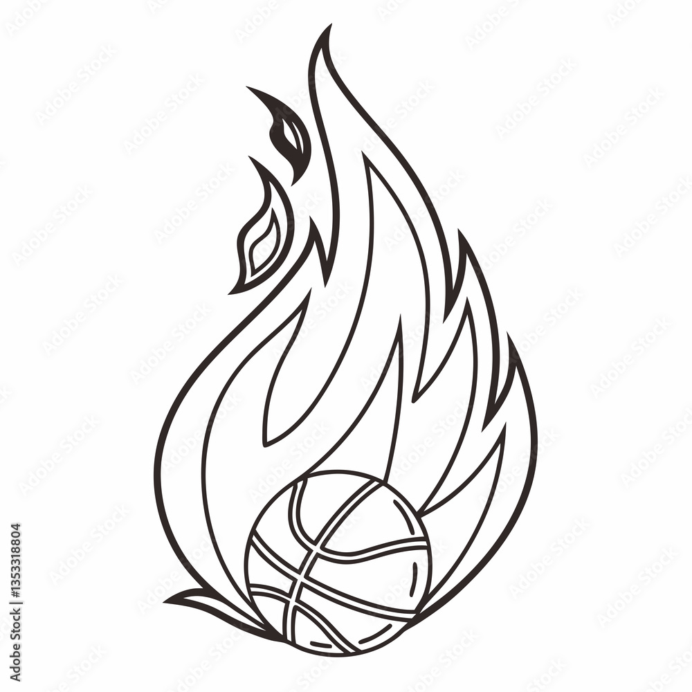 Obraz premium flame fire vector illustration logo icon