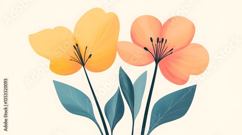 Wallpaper Mural Intricate Geometric Floral Design with Leaves for Creative Projects Torontodigital.ca