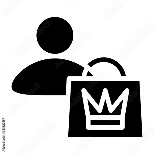 VIP Customer Vector Glyph Icon Design