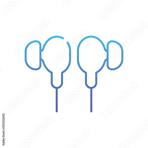 Wired Headset Vector icon